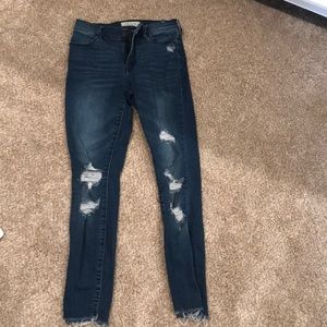 dark wash PacSun ripped jeans